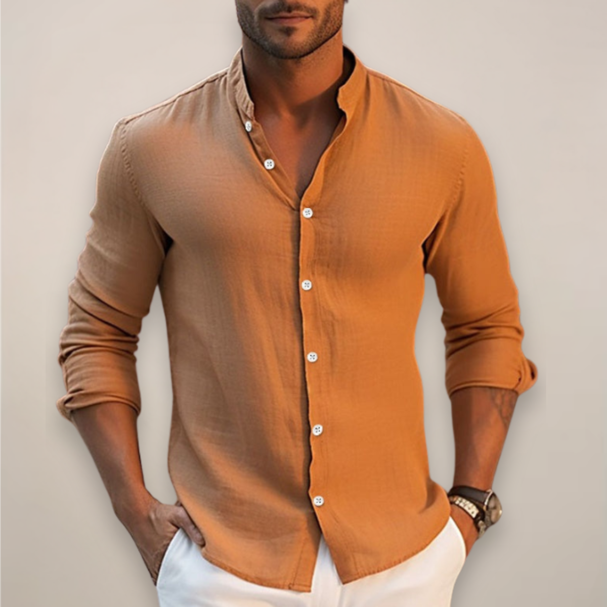 Herre Linned Sommer Skjorte – Kortærmet Casual Button-Up til et Sofistikeret Look
