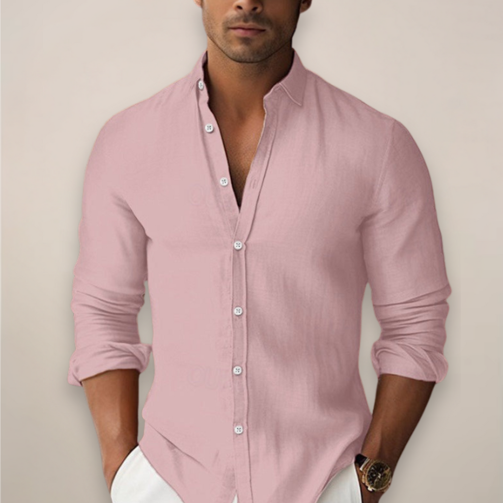 Herre Linned Sommer Skjorte – Kortærmet Casual Button-Up til et Sofistikeret Look