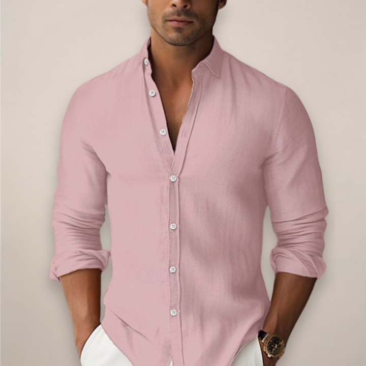 Herre Linned Sommer Skjorte – Kortærmet Casual Button-Up til et Sofistikeret Look