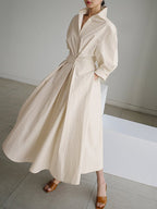 Elegant Kjole til Dame i Vintage Stil Let Stof Tidøs