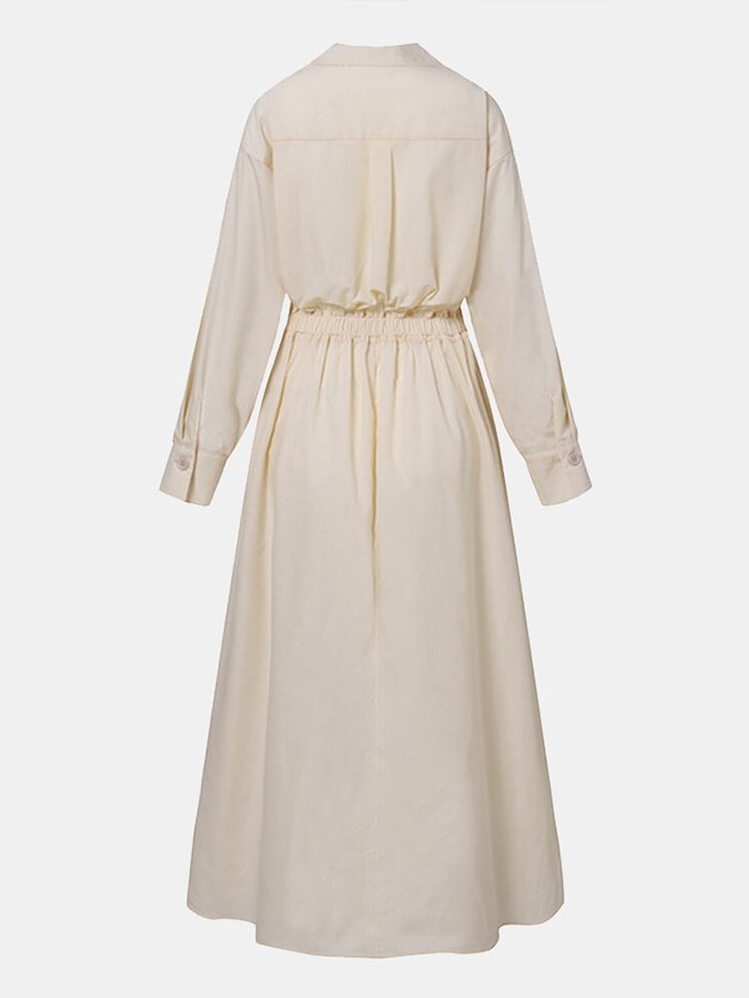 Elegant Kjole til Dame i Vintage Stil Let Stof Tidøs