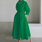 Elegant Kjole til Dame i Vintage Stil Let Stof Tidøs