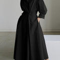 Elegant Kjole til Dame i Vintage Stil Let Stof Tidøs