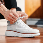 Chunky Hybrid Brogue Sneakers med Ribbet Kontrastsål | Snørebånd Hverdagssko