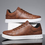 Herre Low-Top Sneakers med Snørebånd og Hvid Såle