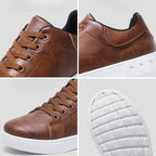 Herre Low-Top Sneakers med Snørebånd og Hvid Såle