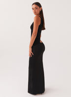 Lang One-Shoulder Maxi Kjole med Cut-Out | Dimissions- & Sommerkjole
