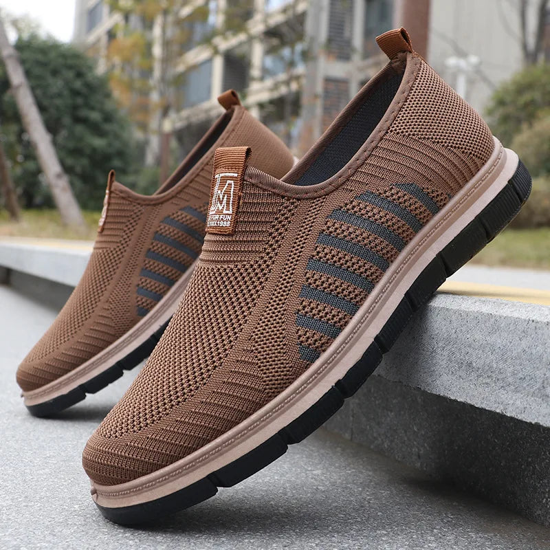Herresneakers med Mesh og Strikket Overdel