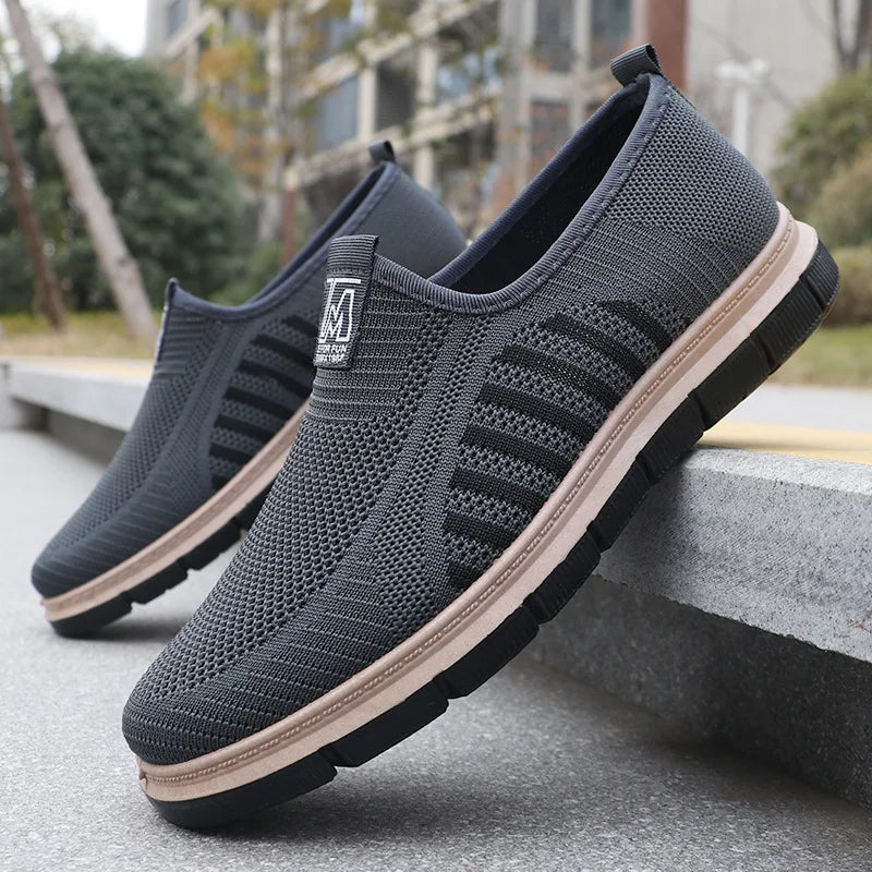 Herresneakers med Mesh og Strikket Overdel