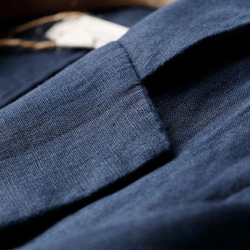 Linned Blazer Blød Let Sommerjakke