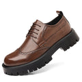 Luksus Oxford Elevator Dress Sko med Skjult Hæl | Brogue Wingtip og Chunky Platform