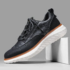 Chunky Hybrid Brogue Sneakers med Ribbet Kontrastsål | Snørebånd Hverdagssko