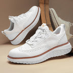 Chunky Hybrid Brogue Sneakers med Ribbet Kontrastsål | Snørebånd Hverdagssko