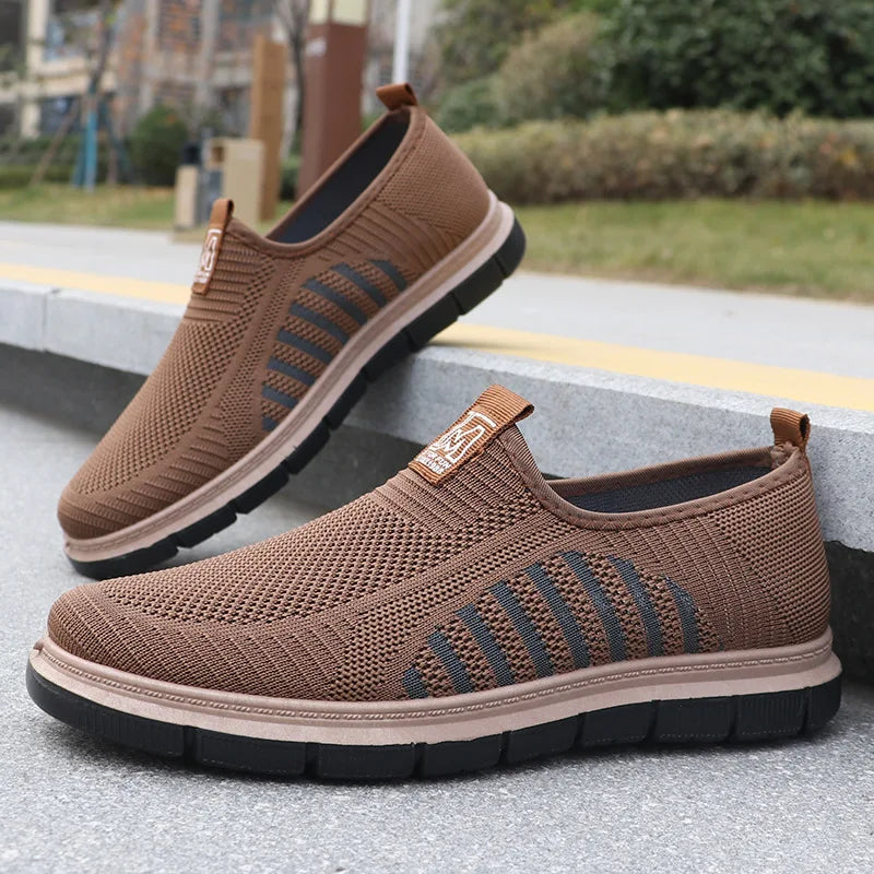 Herresneakers med Mesh og Strikket Overdel