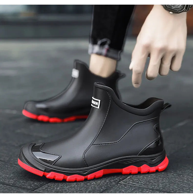 Herre Gummistøvler | Vandafvisende Udendørs — Robust Slip-On Terrænsko