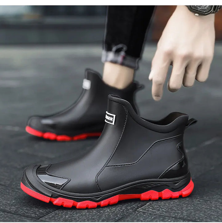 Herre Gummistøvler | Vandafvisende Udendørs — Robust Slip-On Terrænsko