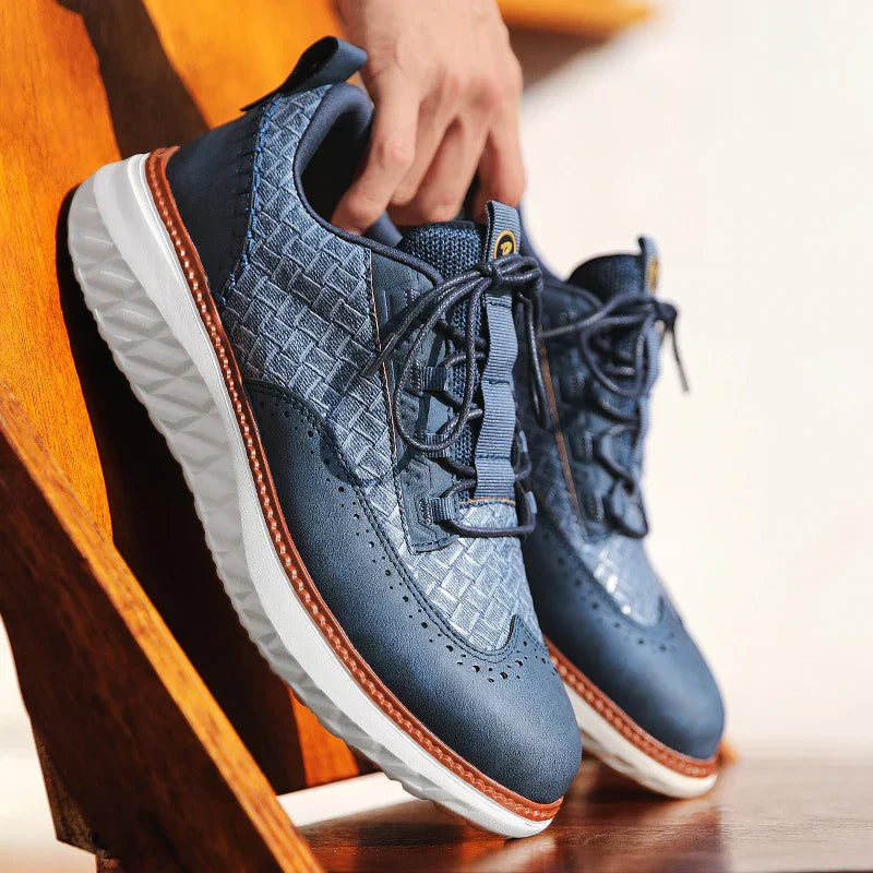 Chunky Hybrid Brogue Sneakers med Ribbet Kontrastsål | Snørebånd Hverdagssko
