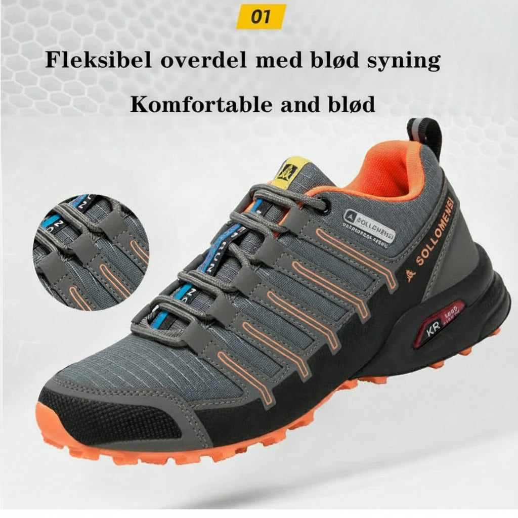 Ortopædiske Vandtætte Herre Vandrestøvler Skridsikre Udendørs Trekking Gå Sneakers