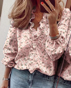 Enola | Feminin Bluse med Legende Flæser