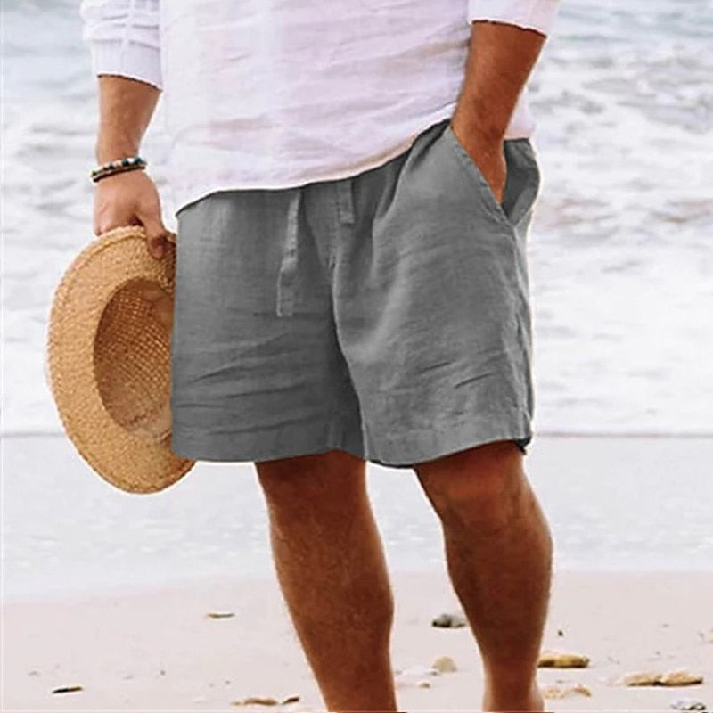 Casual Strandshorts til Mænd i Hør | Badeshorts & Badebukser til Strand & Sommer