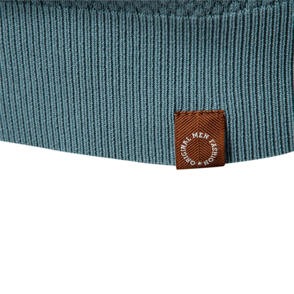 Kortærmet Strik Polo T-shirt til Herrer | Tekstureret Ensfarvet Design