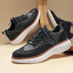 Chunky Hybrid Brogue Sneakers med Ribbet Kontrastsål | Snørebånd Hverdagssko