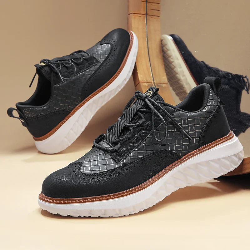 Chunky Hybrid Brogue Sneakers med Ribbet Kontrastsål | Snørebånd Hverdagssko