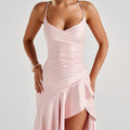 Satin Maxi Kjole med Slids | Elegant Bryllupsgæst- & Dimissionskjole