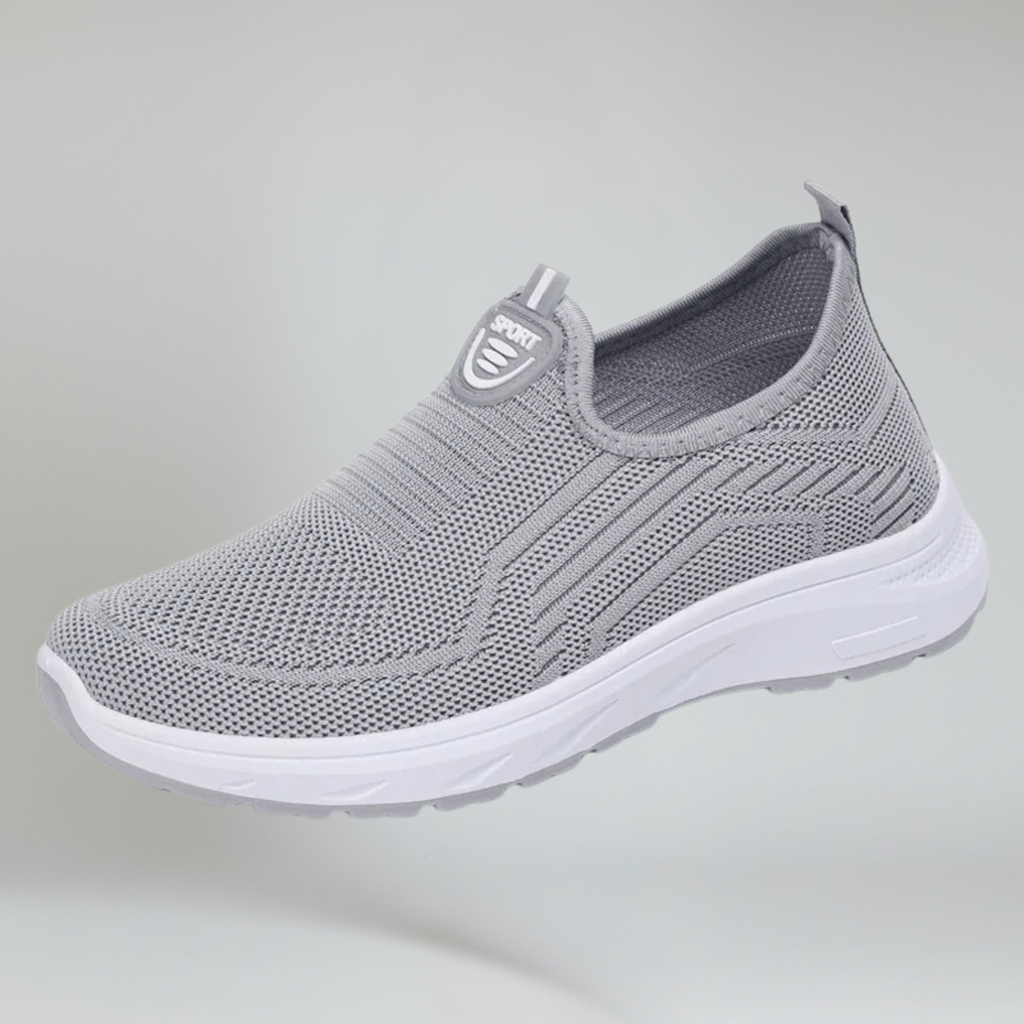 Kvinders Slip-On Gå-Sneakers med Åndbart Luftmesh og Gummisål