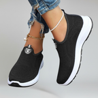 Kvinders Slip-On Gå-Sneakers med Åndbart Luftmesh og Gummisål