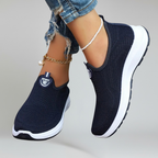 Kvinders Slip-On Gå-Sneakers med Åndbart Luftmesh og Gummisål