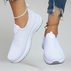 Kvinders Slip-On Gå-Sneakers med Åndbart Luftmesh og Gummisål