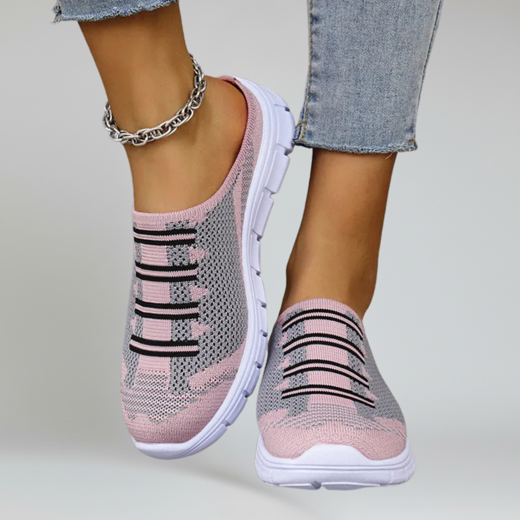Kvinders Slip-On Gå Mules med Åndbart Air Mesh og Platform Gummisål