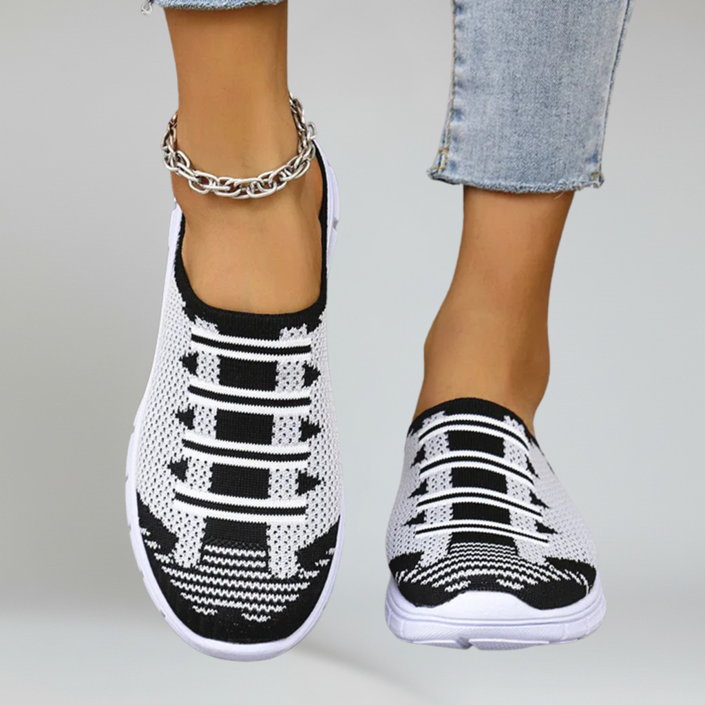 Kvinders Slip-On Gå Mules med Åndbart Air Mesh og Platform Gummisål