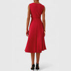 Sheila | Draperet Asymmetrisk Midi Kjole