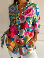 Terri | Farverig Bluse med Legende Print