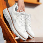 Chunky Hybrid Brogue Sneakers med Ribbet Kontrastsål | Snørebånd Hverdagssko