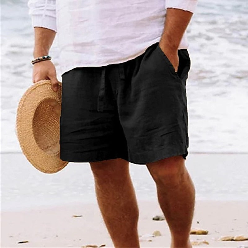 Casual Strandshorts til Mænd i Hør | Badeshorts & Badebukser til Strand & Sommer