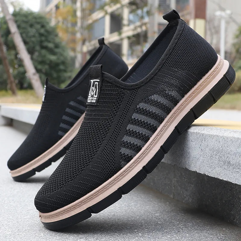 Herresneakers med Mesh og Strikket Overdel