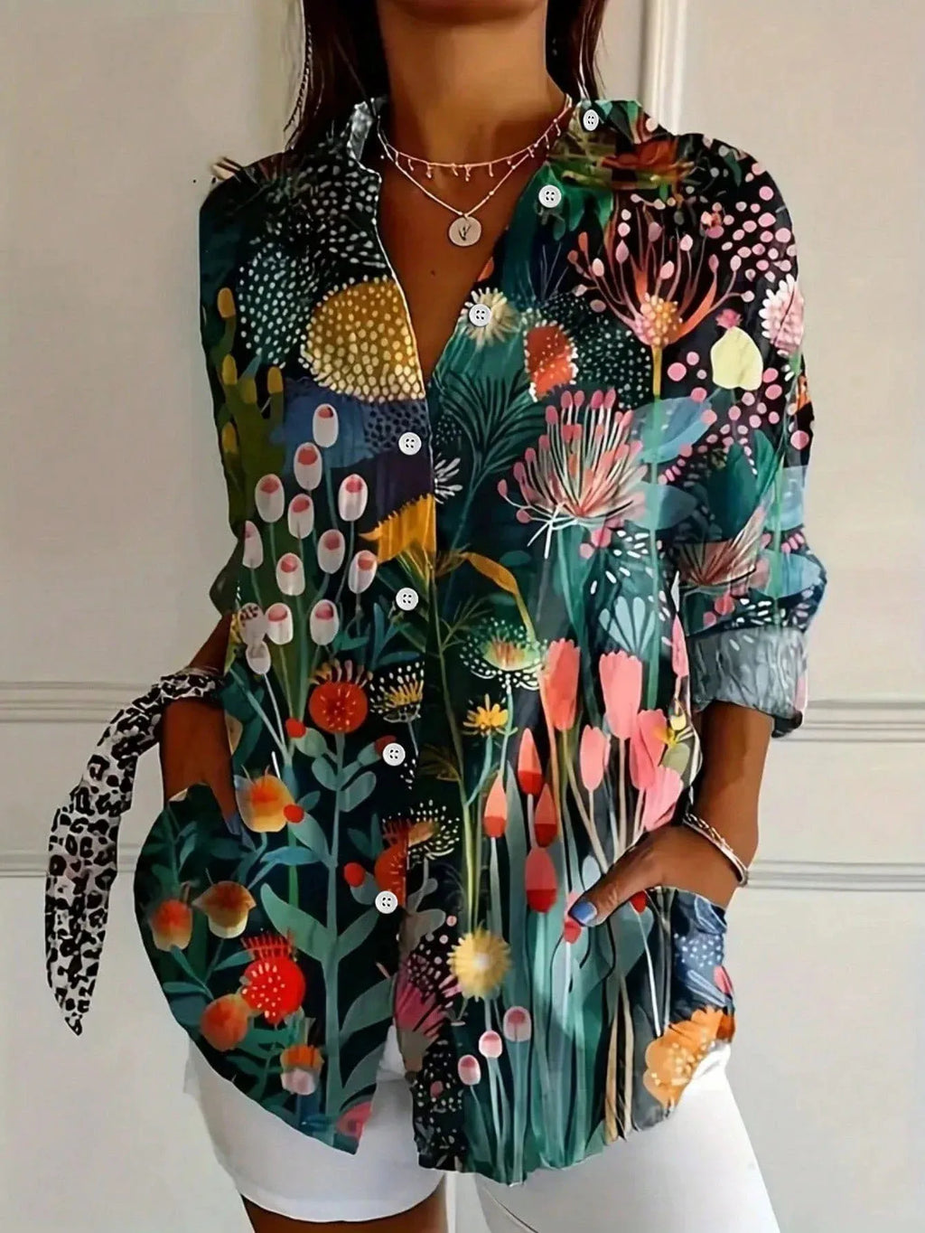 Terri | Farverig Bluse med Legende Print