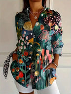 Terri | Farverig Bluse med Legende Print