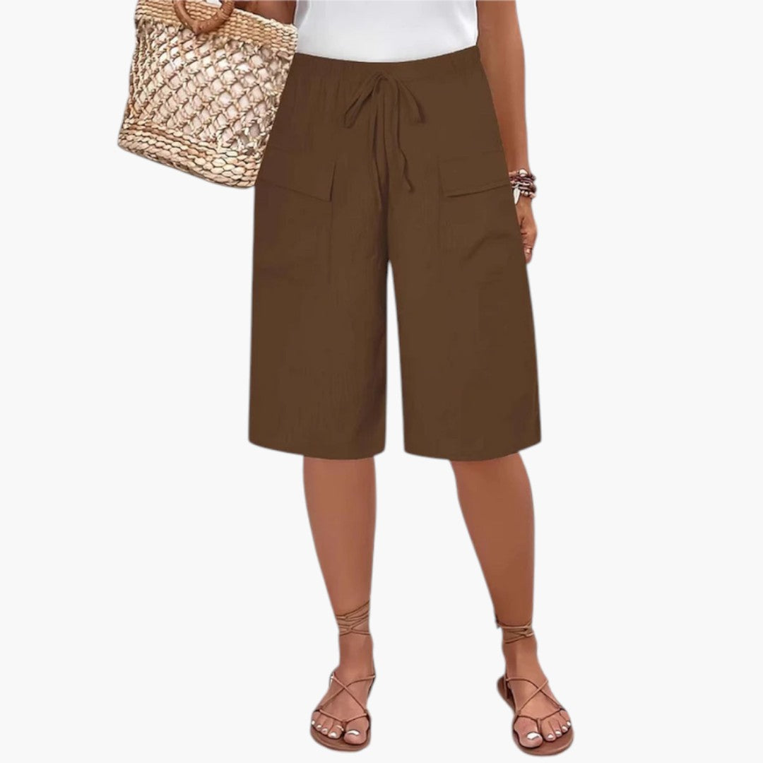 Kvinders Shorts med Elastisk Talje og Justerbar Snor