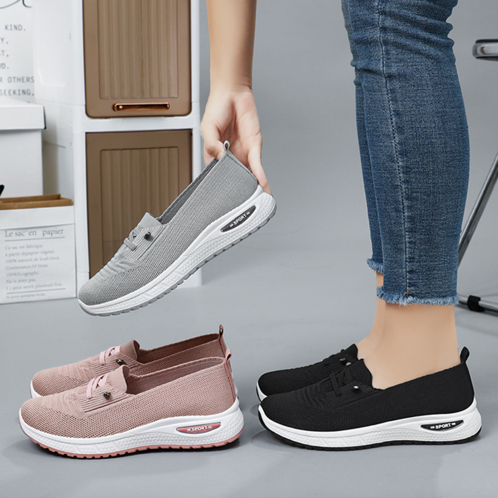 Orthopædiske Gå-sko til kvinder med svangstøtte og åndbart Flyknit-mesh