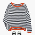 Kvinders Stribet T-shirt | Elegant Komfort til Hverdag
