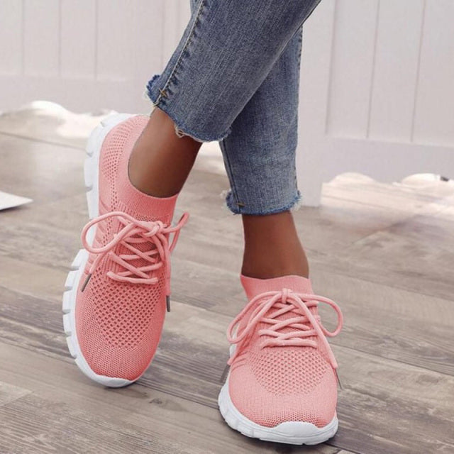 Orthopædiske Mesh Gå-sko til kvinder Åndbare Slip-On Letvægts Sneakers