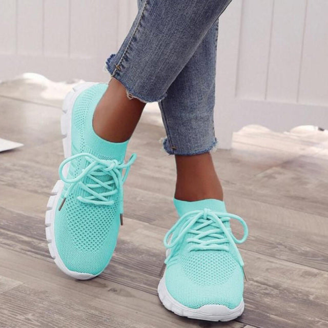 Orthopædiske Mesh Gå-sko til kvinder Åndbare Slip-On Letvægts Sneakers