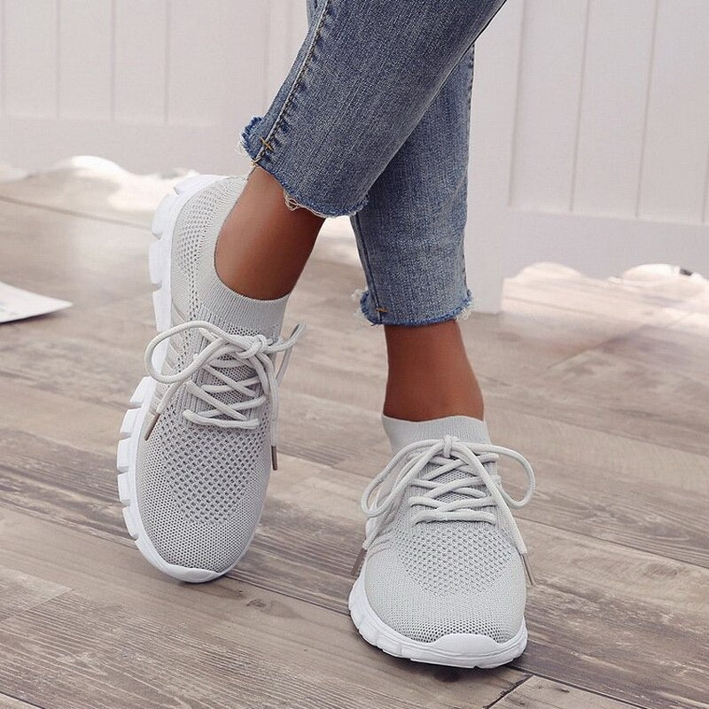 Orthopædiske Mesh Gå-sko til kvinder Åndbare Slip-On Letvægts Sneakers
