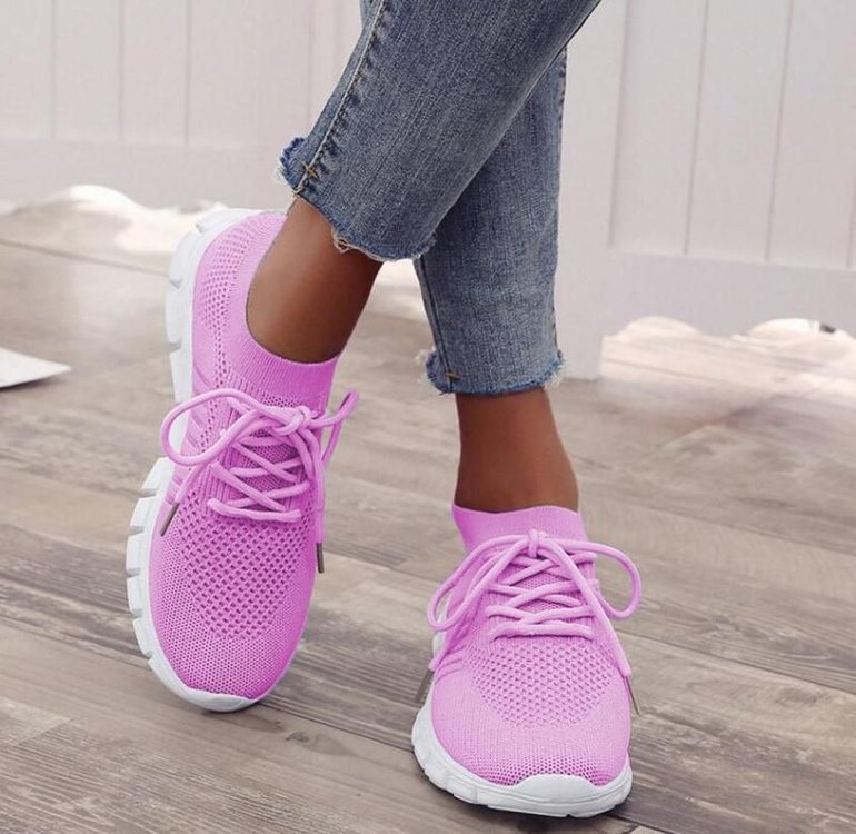 Orthopædiske Mesh Gå-sko til kvinder Åndbare Slip-On Letvægts Sneakers