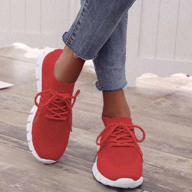 Orthopædiske Mesh Gå-sko til kvinder Åndbare Slip-On Letvægts Sneakers