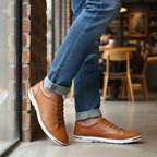 Herre Ny Casual Læder Gåflade Sneakers